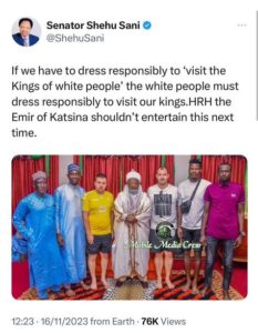 Shehu Sani Dressing Foreigners Visit Emir